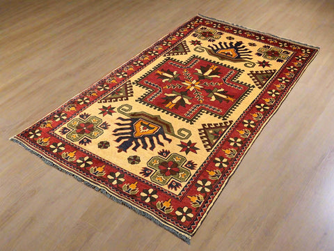 Terkaman Tribal Afghan Oriental Rug, size 3' 7" x 6' 5"
