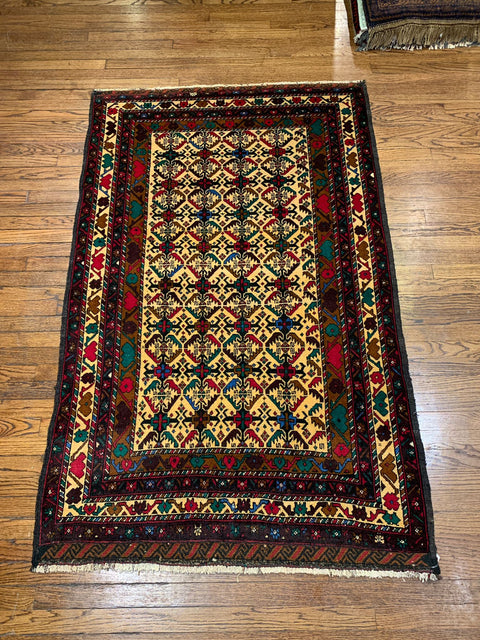 Terkaman Tribal Baluch Oriental Rug; 3' 8" x 6" (A)