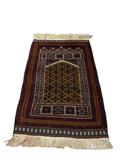 Terkaman Tribal Baluch Oriental Rug; 2' 9" x 4' 7" (A) prayer