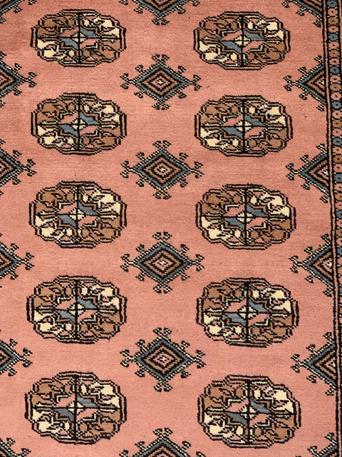 Hand-Knotted Pakistani Bokhara Rug – 100% Wool, 3" x 5" (M)