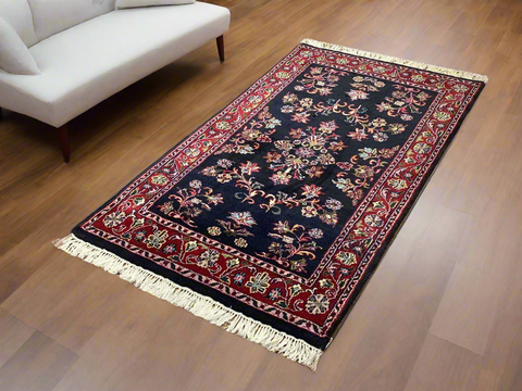 Sultanabad 100% wool Hand Made Rug - size 3" x 5"