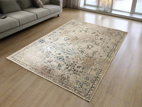 Persian-Inspired. Modern Defined. Turkish Made Rug, size 5' 3" x 7' 7" (O) machine