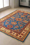 Hand-Knotted Vegetable Dye Kazak Rug from Pakistan Size 5' 10" x 7' 11"