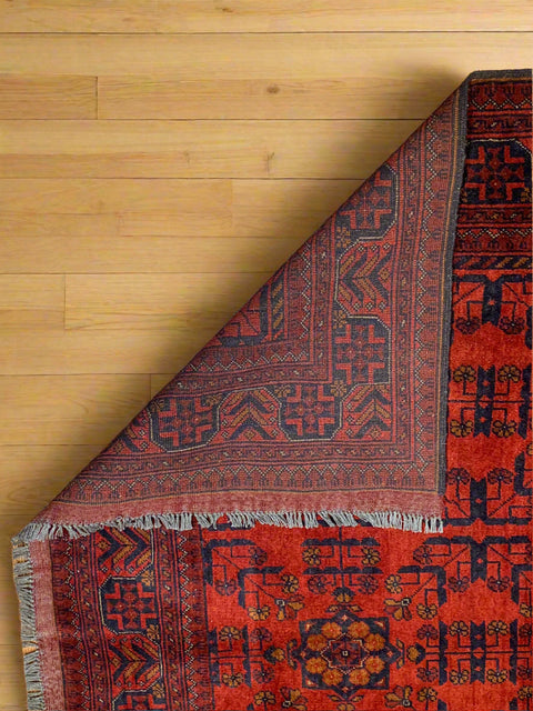 Terkaman Tribal Afghan Oriental Rug, size 6" x 8" (C)