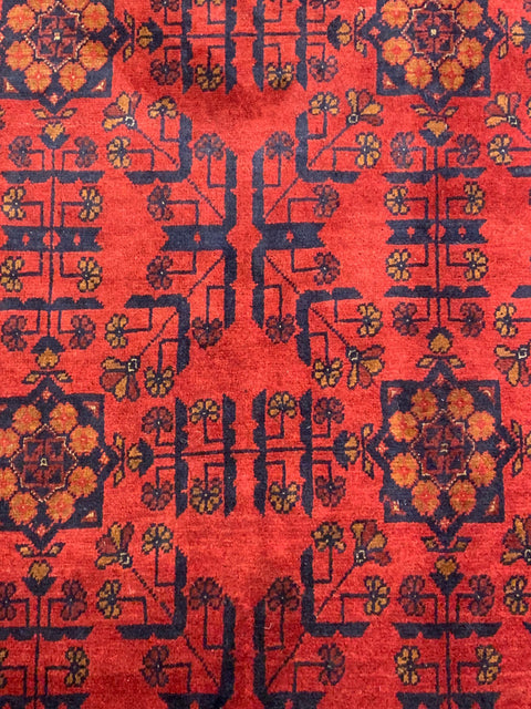 Terkaman Tribal Afghan Oriental Rug, size 6" x 8" (C)