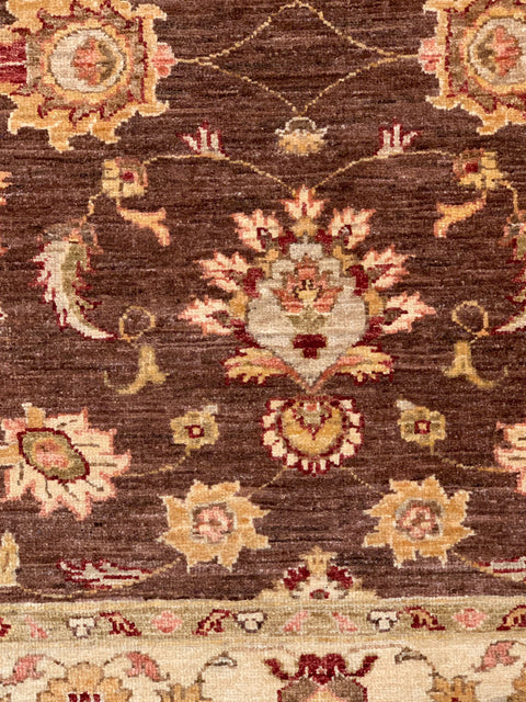 Hand-Knotted Sultanabad Vegetable-Dyed Wool Rug, 3' 4" x 4' 2"  (K)