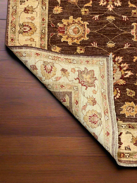 Hand-Knotted Sultanabad Vegetable-Dyed Wool Rug, 3' 4" x 4' 2"  (K)