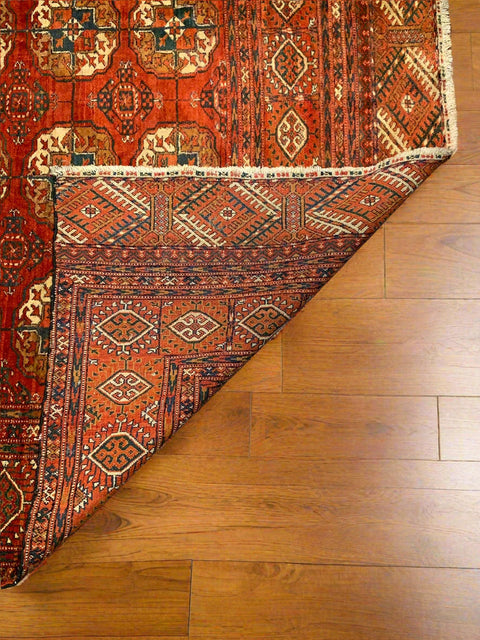 Hand-Knotted Pakistani Bokhara Rug – 100% Wool, size 6" x 7"  (M)