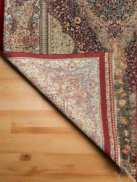 Exquisite 100% Silk Persian Design Rug – Elegant and Luxurious, size 3' 2" x 4' 9" (H)