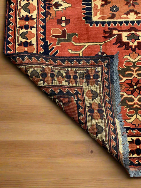 Terkaman Tribal Afghan Oriental Rug, size 4" x 5' 8"