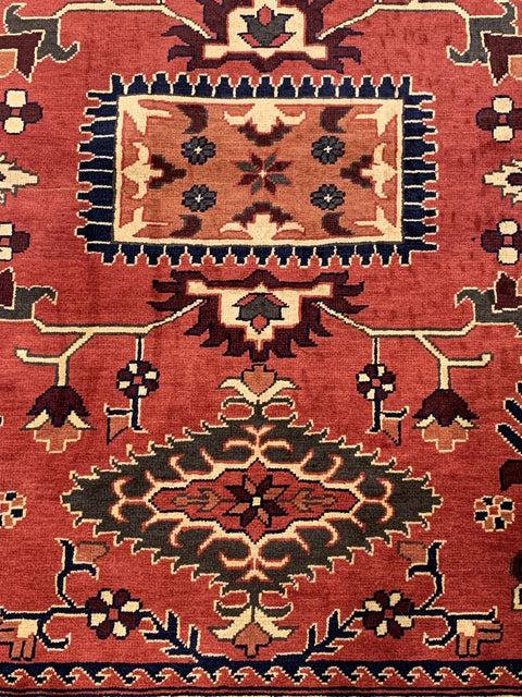Terkaman Tribal Afghan Oriental Rug, size 4" x 5' 8"