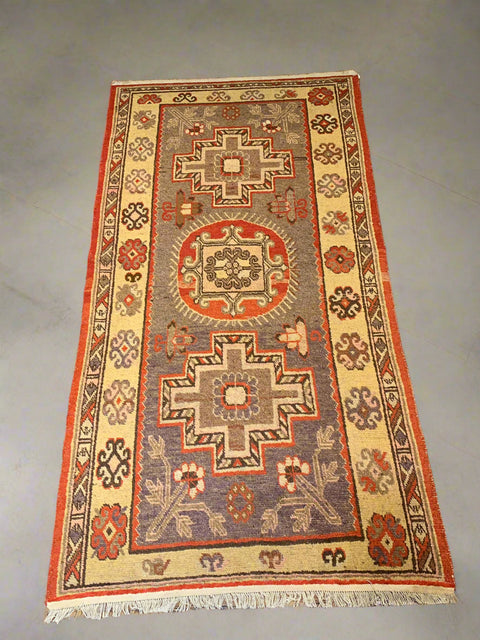 Antique Khotan Samarkand Rug, circa 1910's, size 4" x 8"