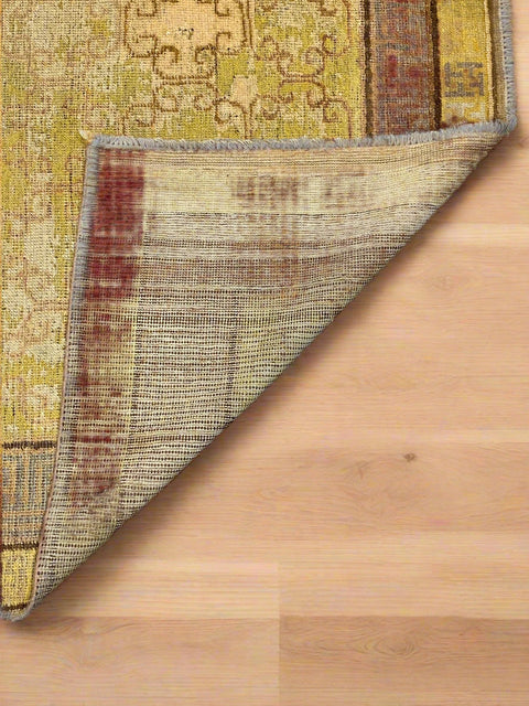 Antique Khotan Samarkand Rug, circa 1910's, size 4' 8" x 7' 8"