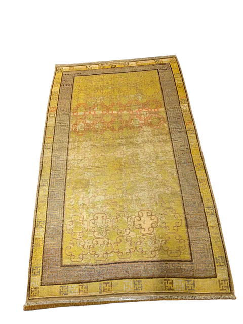 Antique Khotan Samarkand Rug, circa 1910's, size 4' 8" x 7' 8"