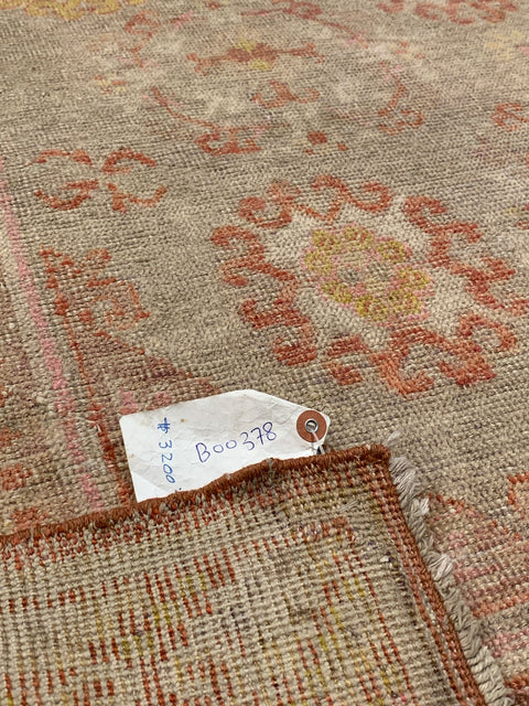 Antique Khotan Samarkand Rug, circa 1910's, size 4' 7" x 8' 6"