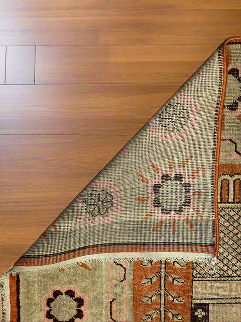 Antique Khotan Samarkand Rug, circa 1910's, size 4' 5" x 8' 5"
