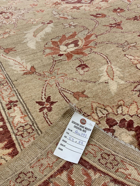 Hand-Knotted Sultanabad Vegetable-Dyed Wool Rug, 5' 9" x 8' 8"(K)