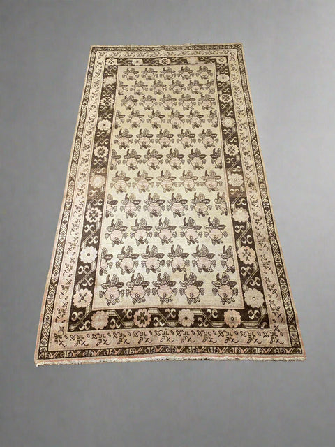 Antique Khotan Samarkand Rug, circa 1910's, size 4' 6" x 9"