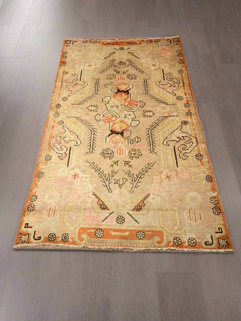 Antique Khotan Samarkand Rug, circa 1910's, size 5" x 8' 9"