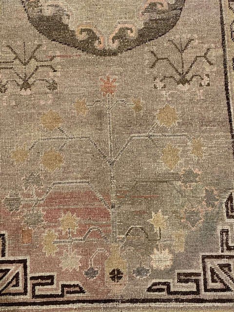 Antique Khotan Samarkand Rug, circa 1910's, size 4' 10" x 9' 4"