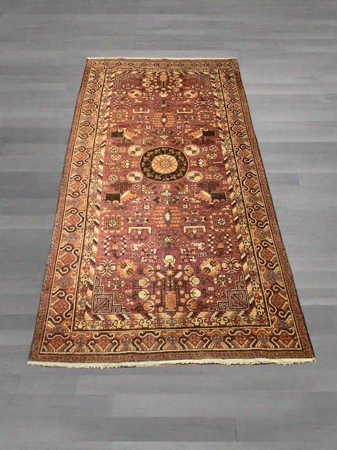 Antique Khotan Samarkand Rug, circa 1910's, size 5" x 9' 4"