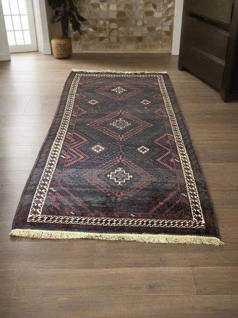 Terkaman Tribal Baluch Oriental Rug; 4' 1" x 7' 10"  (A)
