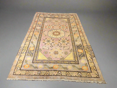 Antique Khotan Samarkand Rug, circa 1910's, size 4' 8" x 8' 10"