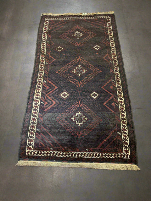 Terkaman Tribal Baluch Oriental Rug; 4' 1" x 7' 10"  (A)