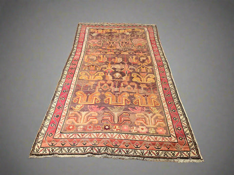 Antique Kirgiz Rug, circa 1910-1920. 4' 4" x 9' 4"