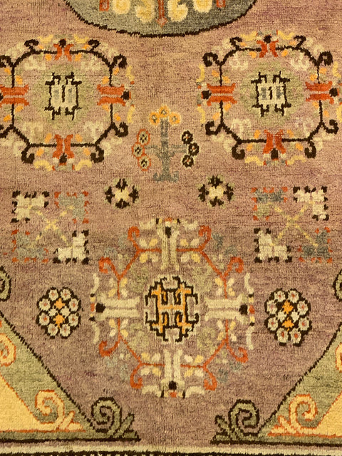 Antique Khotan Samarkand Rug, circa 1910's, size 4' 8" x 8' 10"