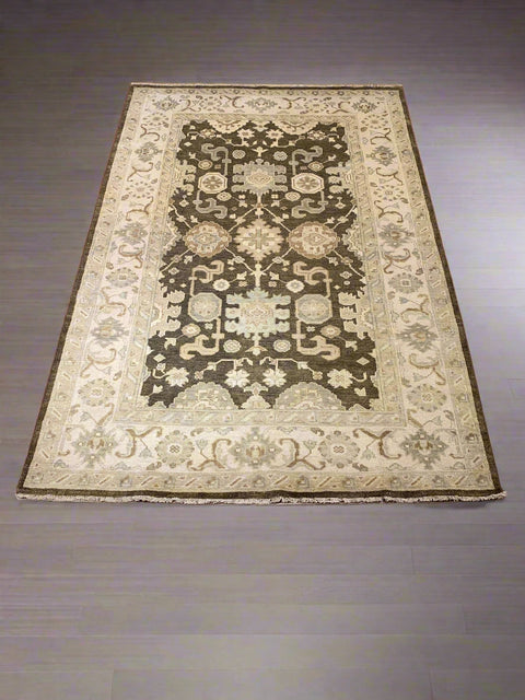 Hand-Knotted Sultanabad Vegetable-Dyed Wool Rug, 5' 9" x 8' 9"  (K)