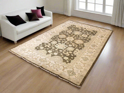 Hand-Knotted Sultanabad Vegetable-Dyed Wool Rug, 5' 9" x 8' 9"  (K)