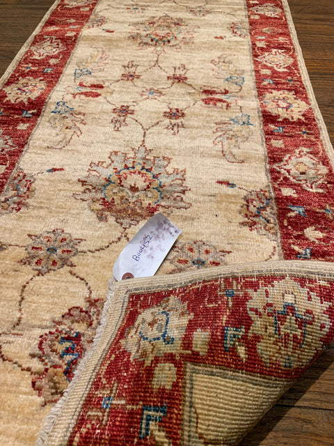 Hand-Knotted Sultanabad Vegetable-Dyed Wool Rug, 2" x 4' 9"  (K)