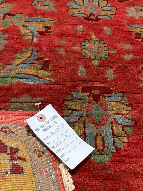 Hand-Knotted Sultanabad Vegetable-Dyed Wool Rug, 2' 9" x 9' 6"  (K)