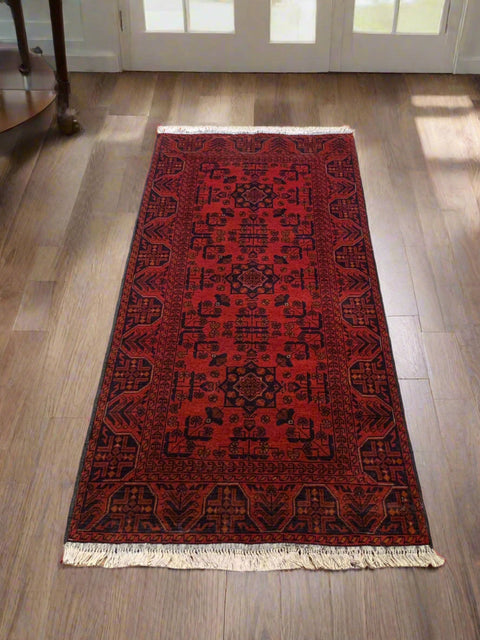 Terkaman Tribal Afghan Oriental Rug, size 2' 9" x 6' 2"  (C)
