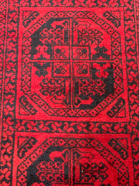 Terkaman Tribal Afghan Oriental Rug, size 2' 9" x 9' 7"  (C) FILPA