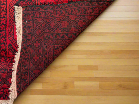 Terkaman Tribal Afghan Oriental Rug, size 2' 9" x 9' 7"  (C) FILPA