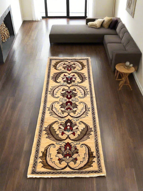 Hand-Knotted Sultanabad Vegetable-Dyed Wool Rug, 1' 10" x 4' 10"  (K)