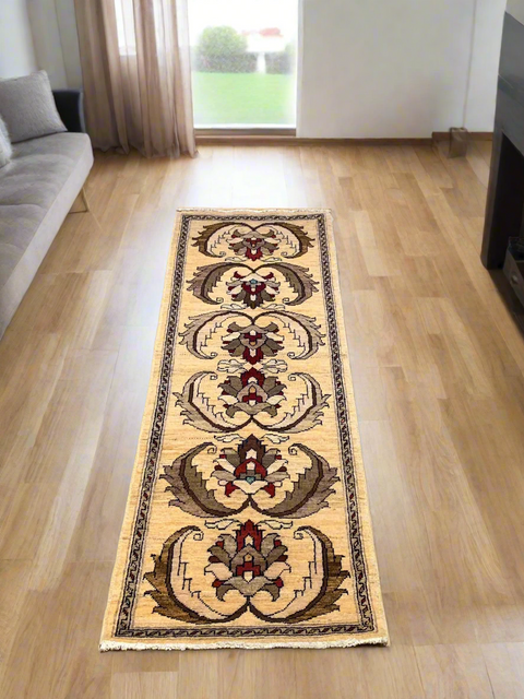 Hand-Knotted Sultanabad Vegetable-Dyed Wool Rug, 1' 10" x 4' 10"  (K)