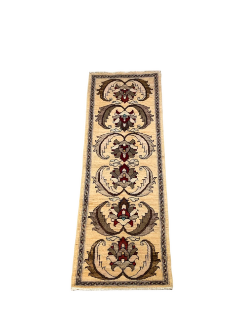 Hand-Knotted Sultanabad Vegetable-Dyed Wool Rug, 1' 10" x 4' 10"  (K)