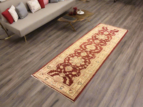 Hand-Knotted Sultanabad Vegetable-Dyed Wool Rug, 2' 6" x 8"  (K)