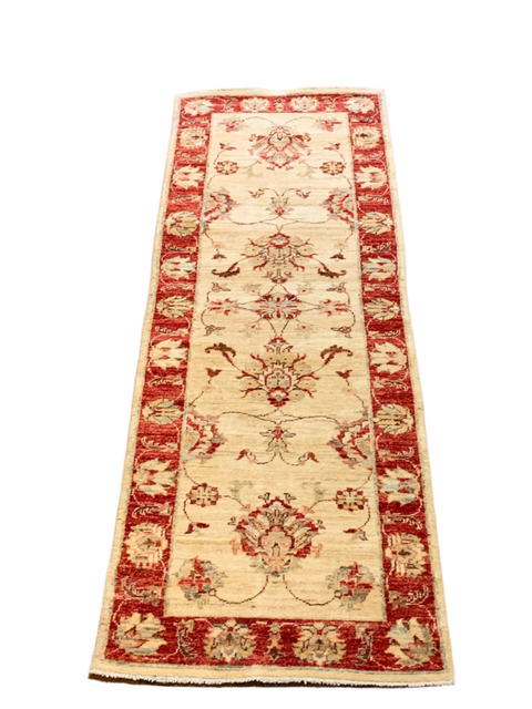 Hand-Knotted Sultanabad Vegetable-Dyed Wool Rug, 2' 5" x 9' 5"  (K)