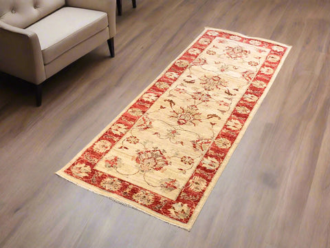 Hand-Knotted Sultanabad Vegetable-Dyed Wool Rug, 2' 5" x 9' 5"  (K)
