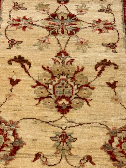 Hand-Knotted Sultanabad Vegetable-Dyed Wool Rug, 2' 5" x 9' 5"  (K)