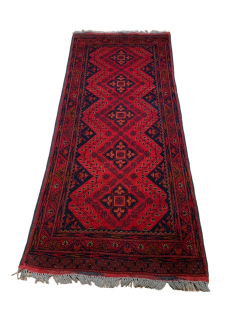 Terkaman Tribal Afghan Oriental Rug, size 2' 7 "x 6' 5"  (C)