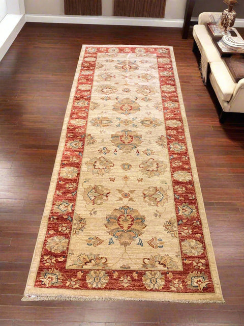 Hand-Knotted Sultanabad Vegetable-Dyed Wool Rug, 2' 9" x 8' 7"  (K)
