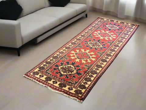 Terkaman Tribal Afghan Oriental Rug, size 2' 8" x 7' 5"  (Q)
