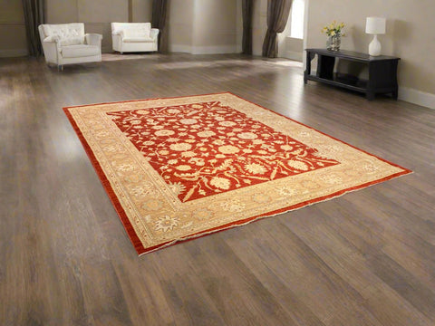 Hand-Knotted Sultanabad Vegetable-Dyed Wool Rug, 9" x 11' 8"  (K)