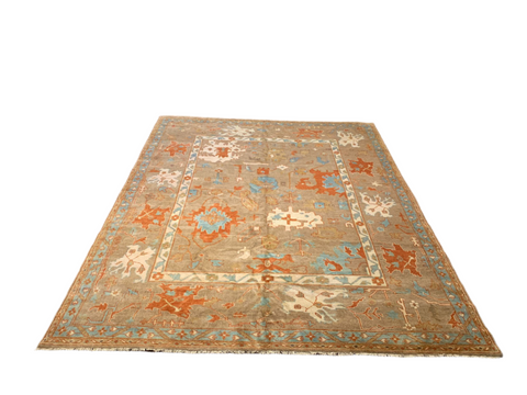 Hand-Knotted Sultanabad Vegetable-Dyed Wool Rug, 9' 2" x 11' 9"  (K)