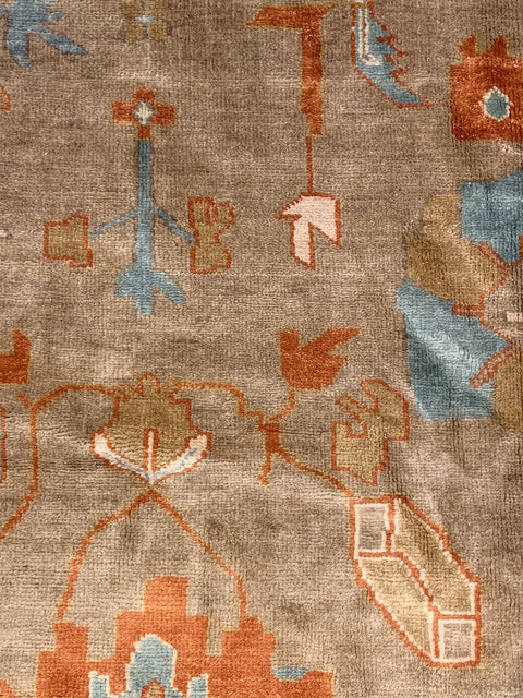 Hand-Knotted Sultanabad Vegetable-Dyed Wool Rug, 9' 2" x 11' 9"  (K)